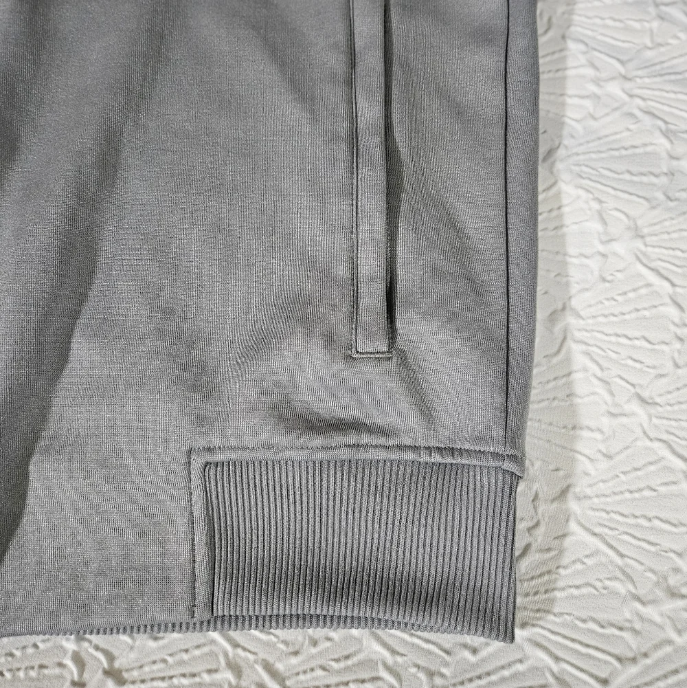 Adidas Gray Track Jacket with Black Stripes Size Large - Picture 6 of 10